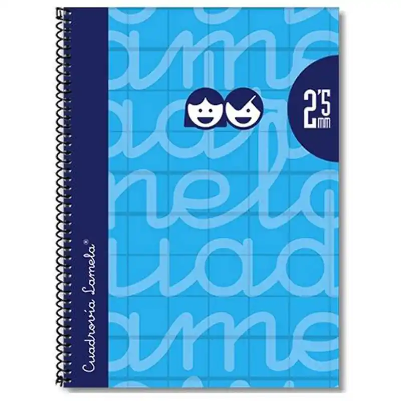 Garantía Incluida Cuaderno Lamela a5 Espiral Tapa Extradura Azul 2,5 mm 80 Hojas