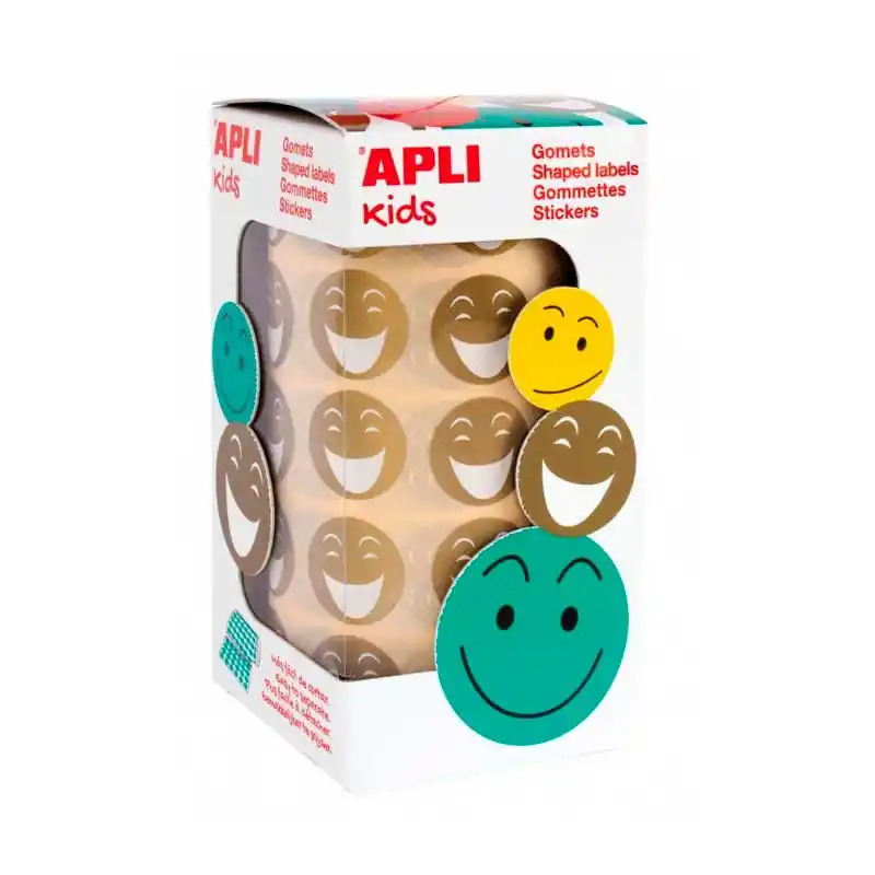 Gomets Apli Redondos Smile Dorados Mayoreo