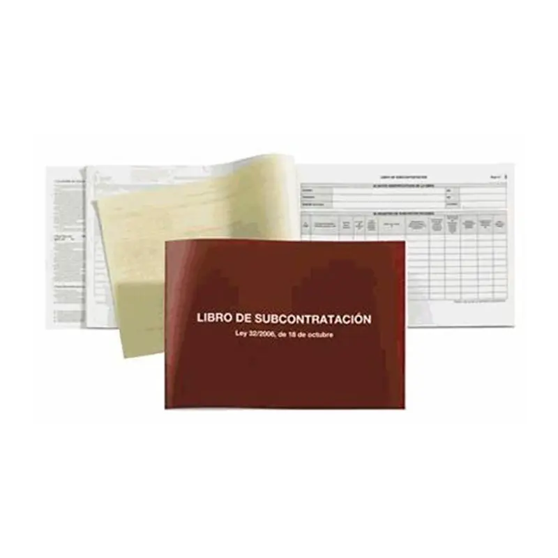 Libro de Subcontratación A4 Mayoreo