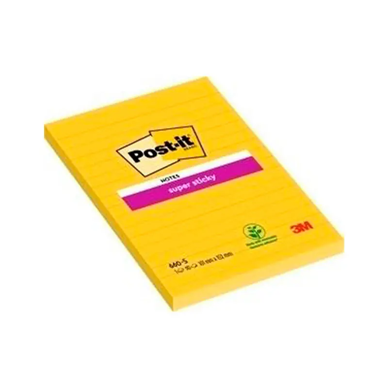 Imprescindible (Must-Have) Post-It Notas Adhesivas Super Sticky Amarillo Lineas 101x152mm