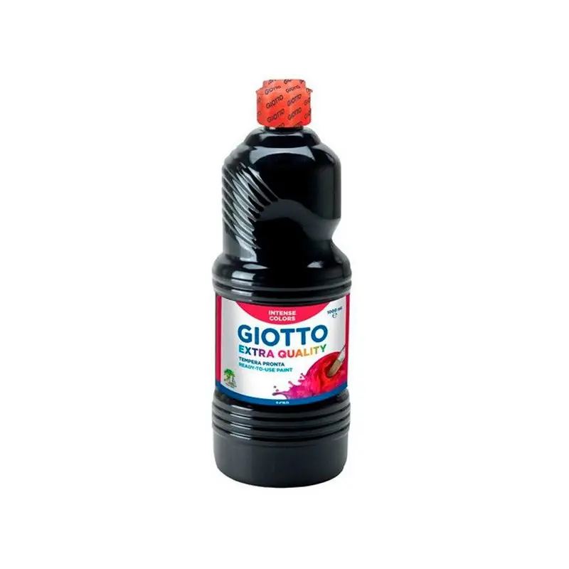 Tempera Liquida Giotto Negro Tapón Rojo 1000 ML Auténtico