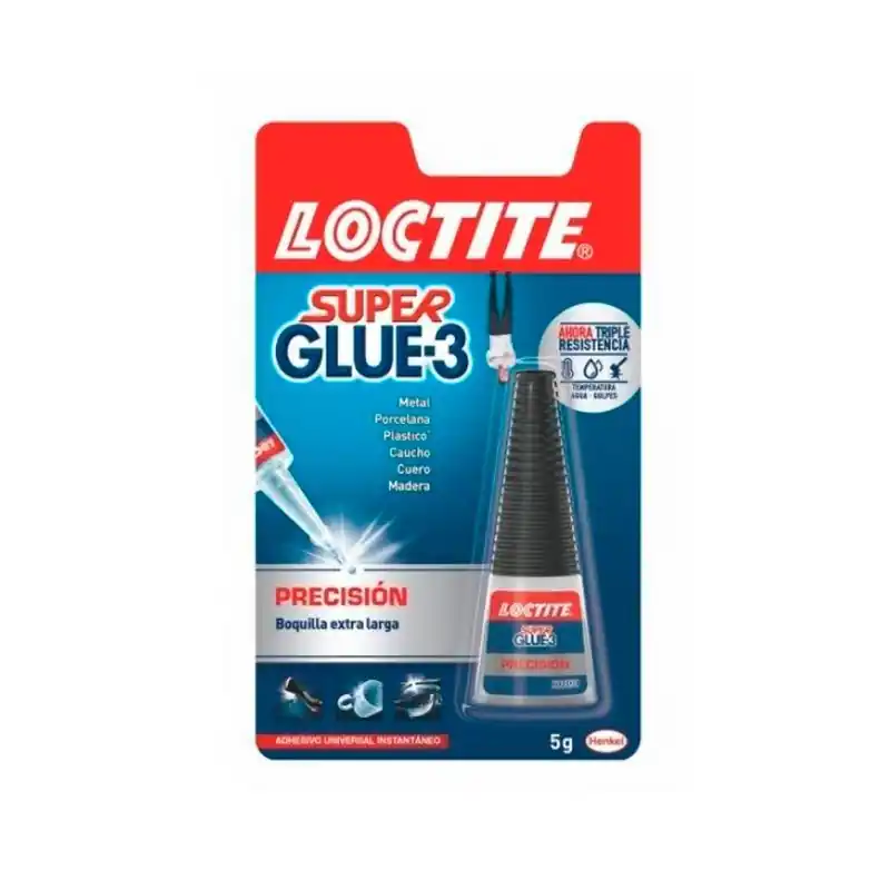 Oferta Especial Loctite Super Glue-3 Precision 5g, boquilla extralarga para precisión extrema, adhiere en segundos metal, cerámica, plástico o m