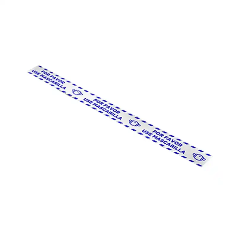 Favorito De Clientes Cinta Señalización "Use Mascarilla" Blanco y Azul