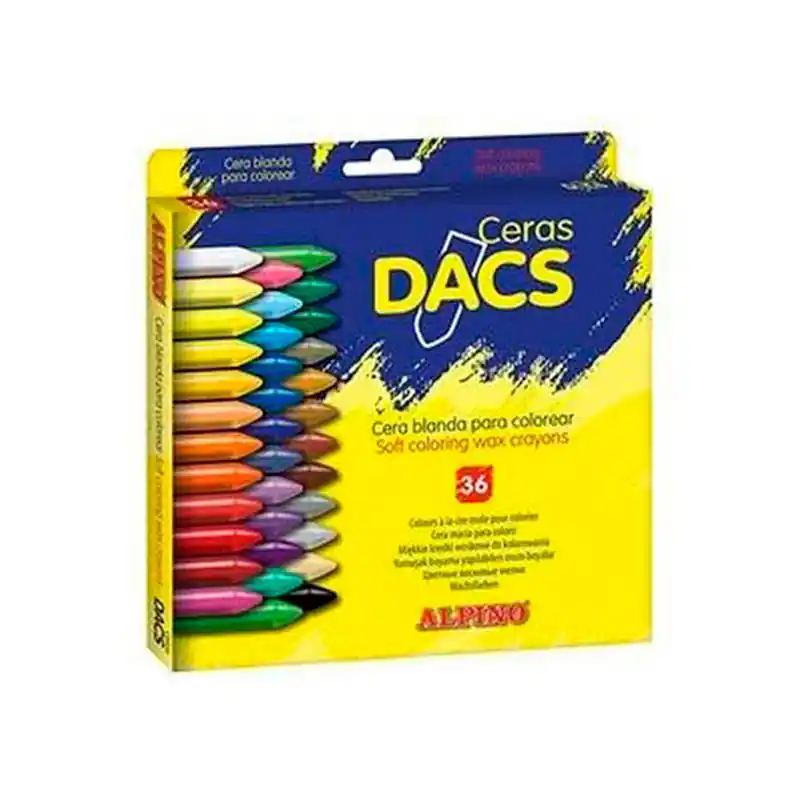Ceras de Colorear Blandas Dacs 36Uds Máxima Calidad