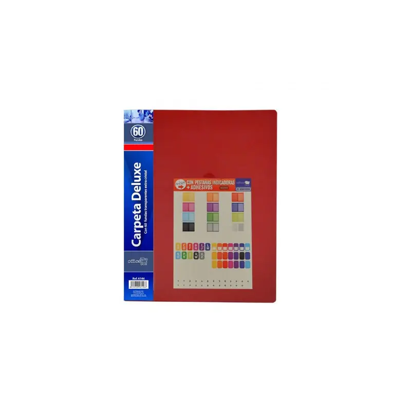Premium Carpeta 60 Fundas Flexibles a4 Rojo