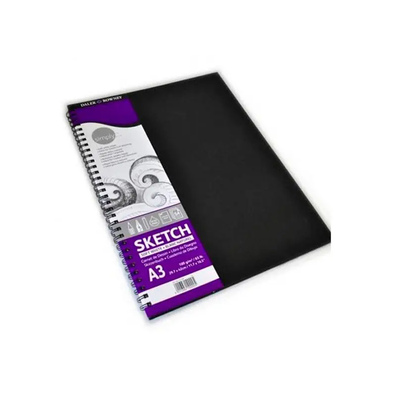 Tendencia Cuaderno de Bocetos a3 Espiral Blanco Natural 100 gr 54 Hojas