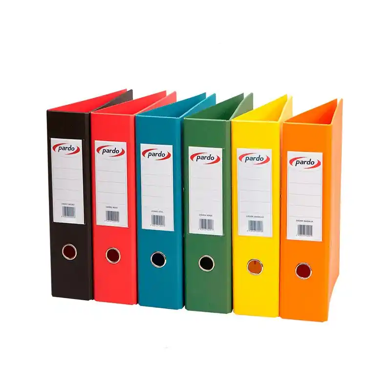 Archivador de Palanca Pardo Folio Tarjetero Azul Alta Calidad