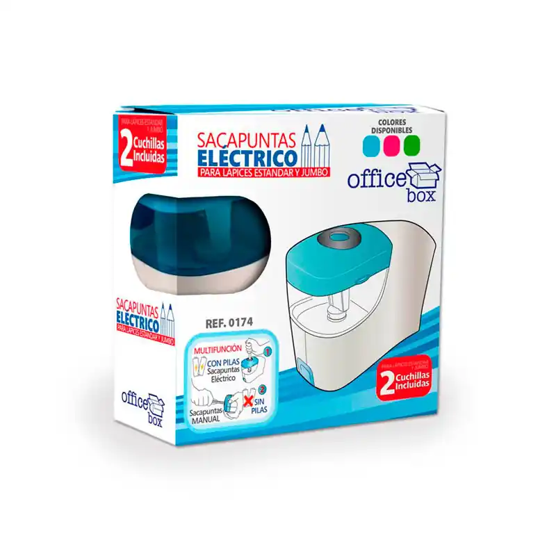 Sacapuntas Eléctrico Office Box Pilas Oferta De Temporada