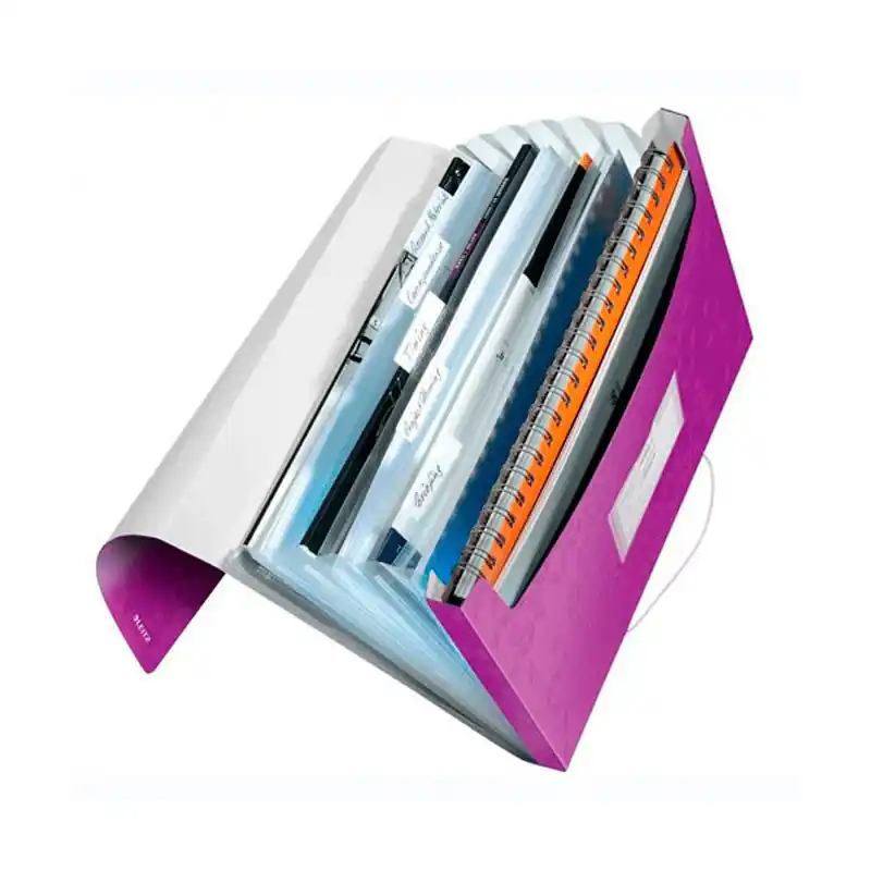 Favorito De Clientes Clasificador Acordeón Leitz Wow 6 Separadores Violeta