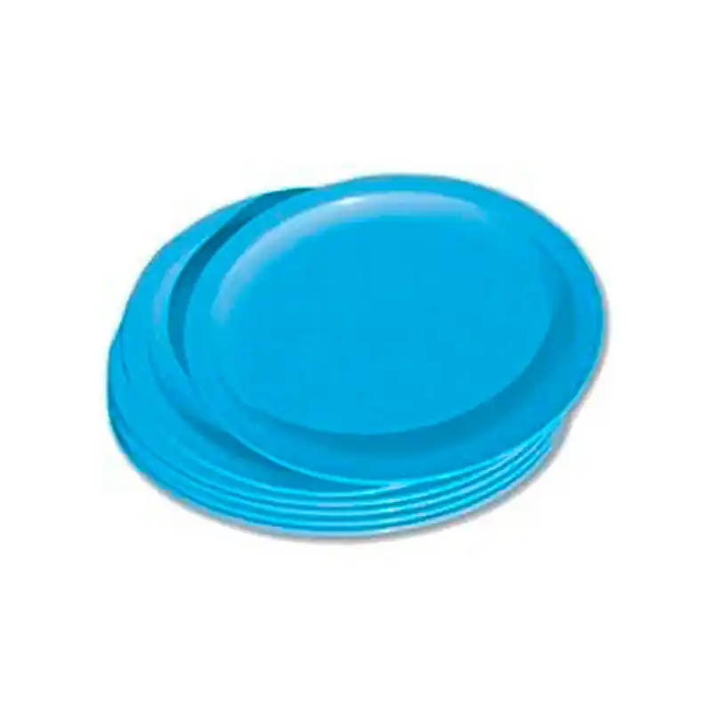 Plato Llano Grande Azul 24Cm x 6Ud Súper Precio