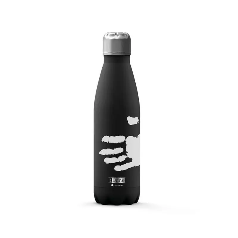 Botella Térmica IDRINK 500Ml Cambia Color Negro Profesional