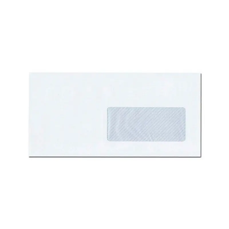 Sobre Americano 115x225mm Open Blanco Ventana Derecha 90 grs caja 500 Entrega Rápida