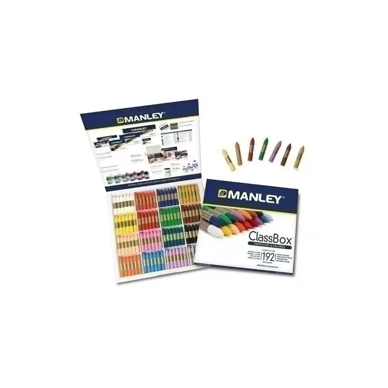 Garantía Incluida Ceras de Colorear Blandas Manley Schoolpack 192Uds