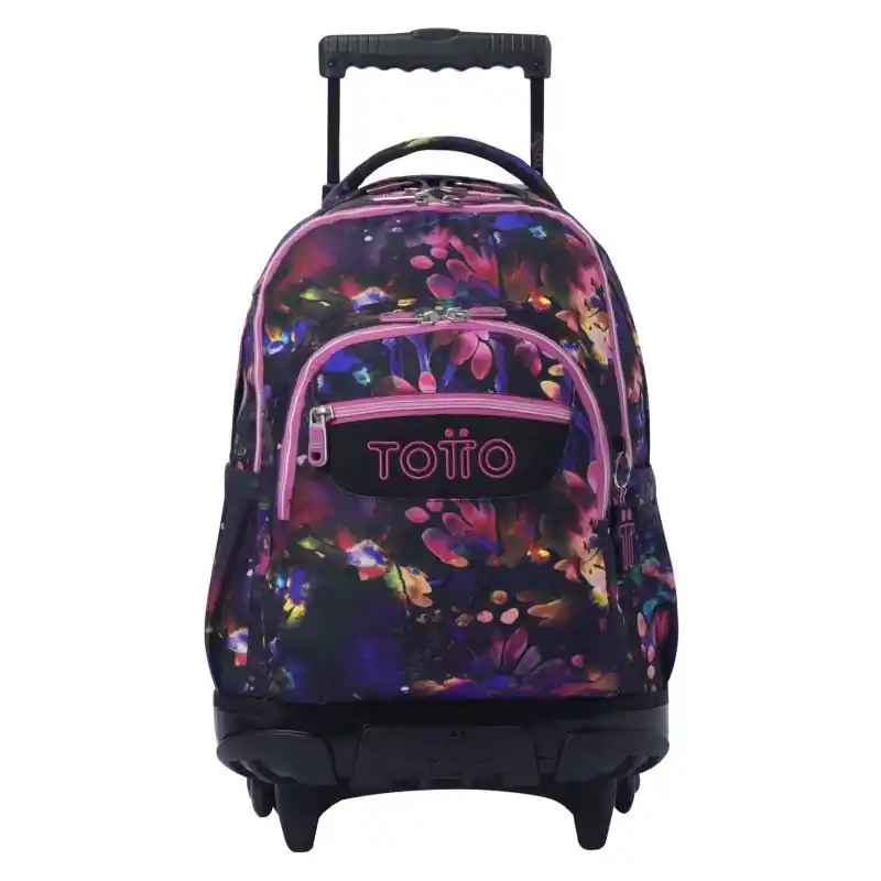 Última Versión Mochila Escolar Totto con Ruedas Renglones Party
