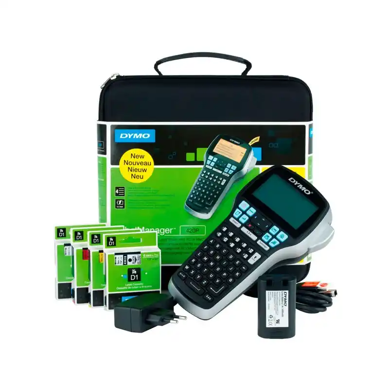 Impresora Rotuladora Etiquetas Dymo LabelManager 420P + Teclado Kit Maletin Ordenar Ahora Mismo