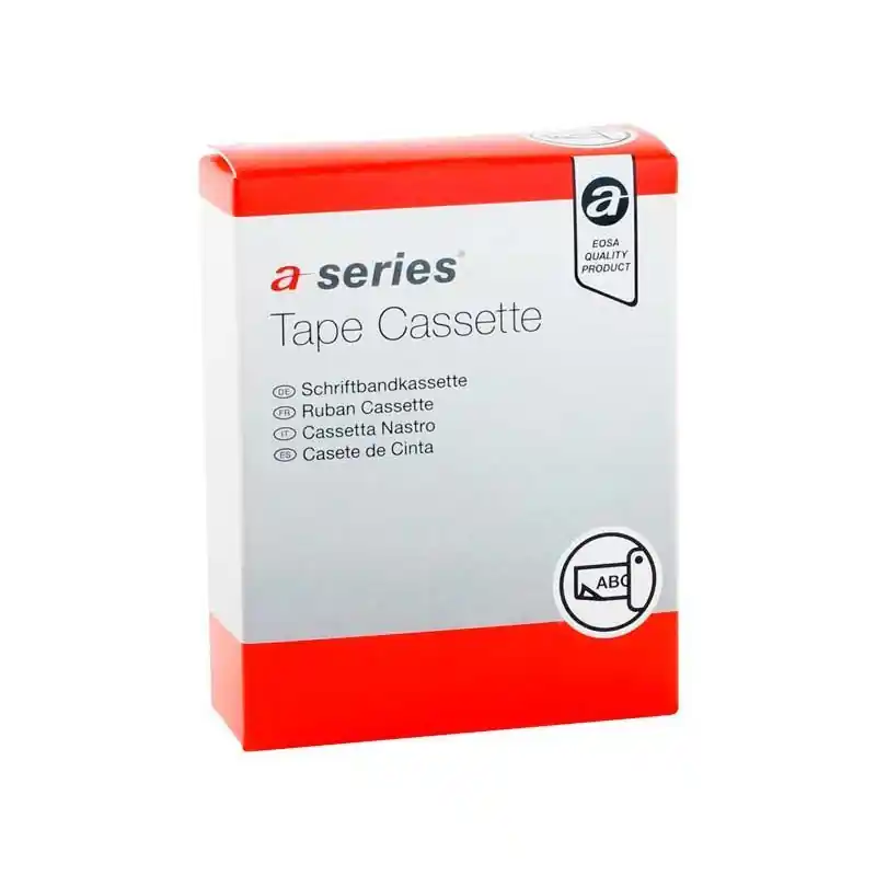 Venta Final CINTA ROTULAR A-SERIES PARA DYMO LETRATAG 12mm x 4m PLÁSTICO - Transparente