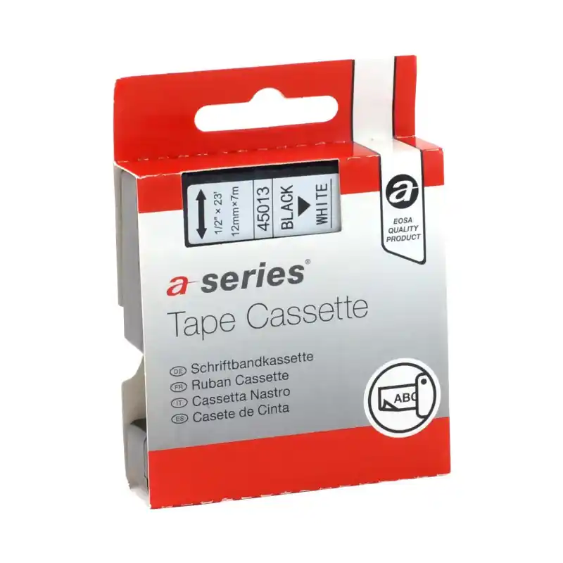 CINTA ROTULAR A-SERIES PARA DYMO LABEL MANAGER 12 mm x 7m ELECTRÓNICA - Blanco Solo Por Tiempo Limitado
