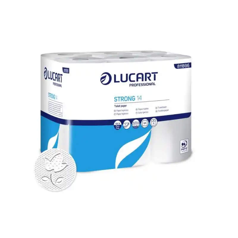PACK 12 ROLLO PAPEL HIGIÉNICO LUCART STRONG 14 Barato