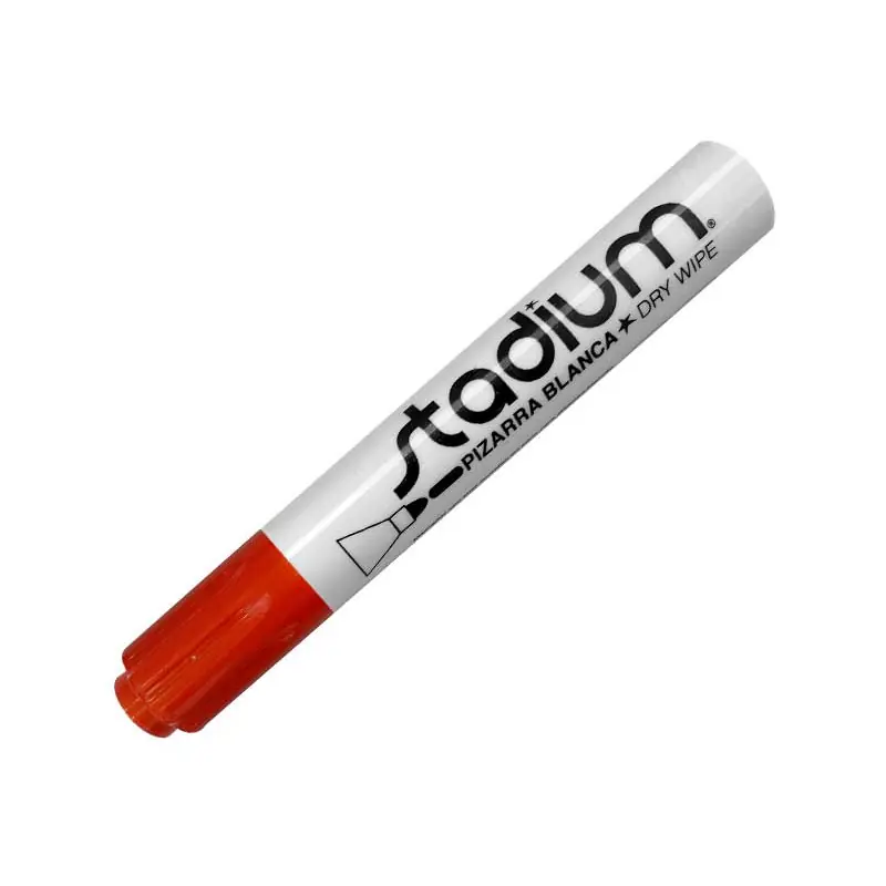 Nuevo Modelo MARCADOR PIZARRA BLANCA STADIUM PUNTA CÓNICA 3mm - Rojo