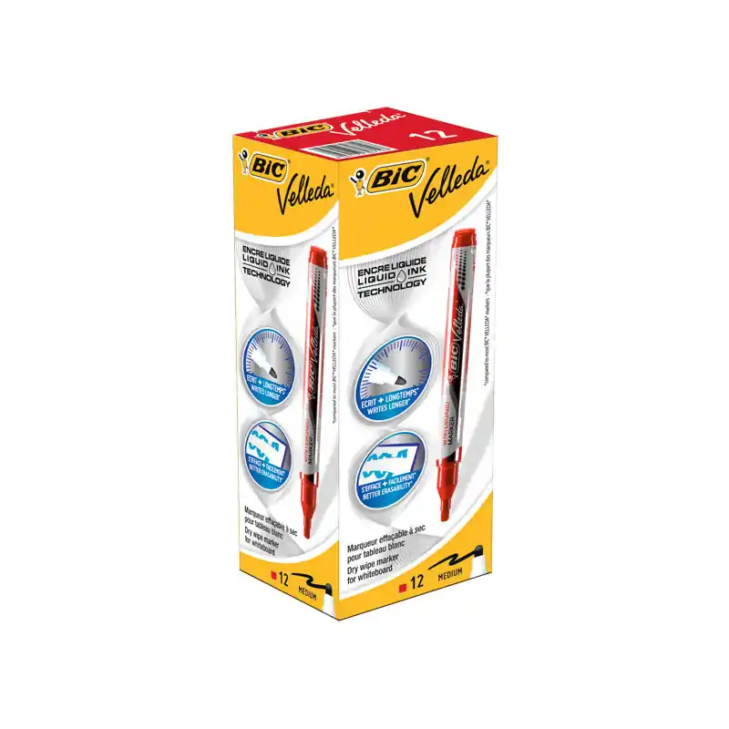 ROTULADOR BIC VELLEDA POCKET - Rojo Auténtico