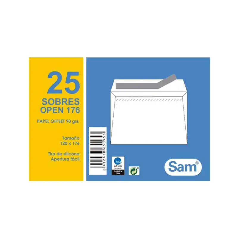 Solo Por Tiempo Limitado PACK 25 SOBRES SAM 120 x 176mm