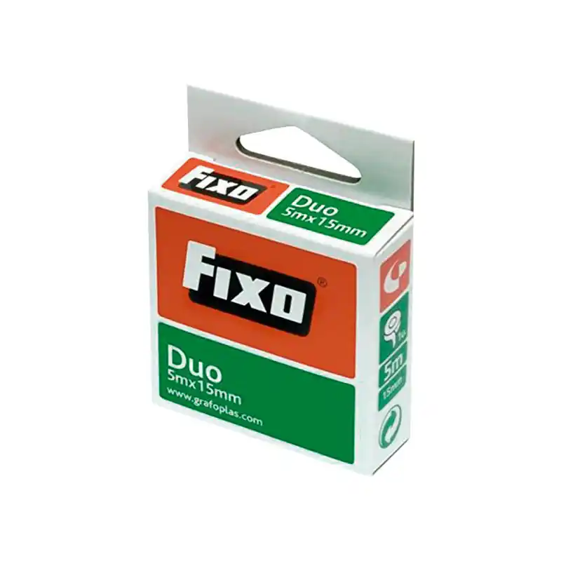 CINTA ADHESIVA DOBLE CARA FIXO DUO 15mm x 5m Promoción Exclusiva