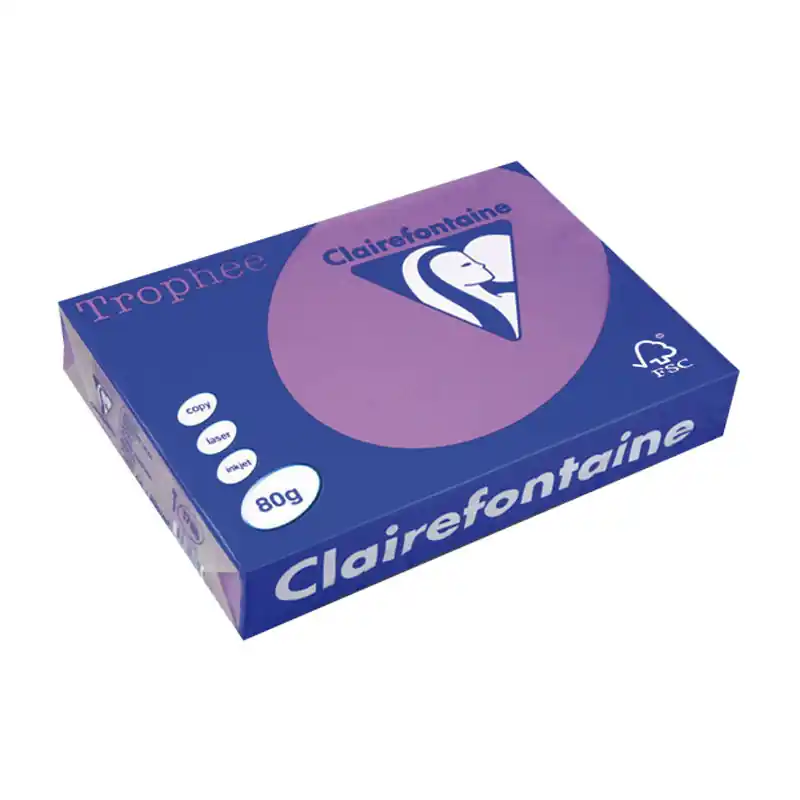 PAQUETE 500h PAPEL TROPHÉE CLAIREFONTAINE A4 INTENSO - Violeta No Te Lo Pierdas