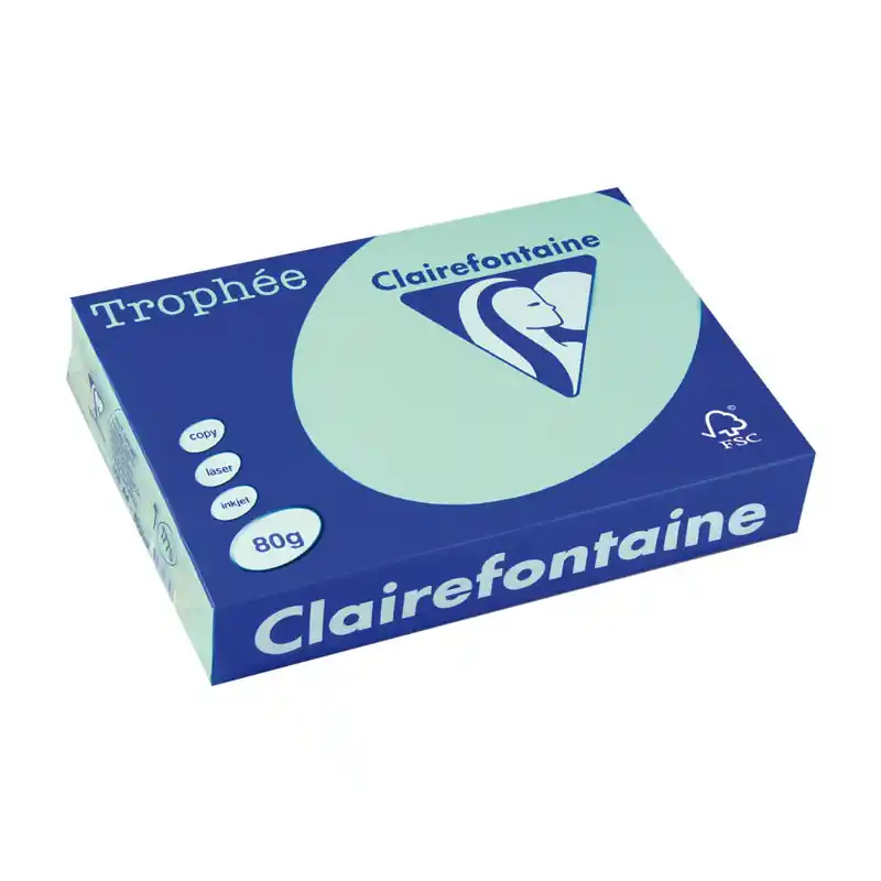 PAQUETE 500h PAPEL TROPHÉE CLAIREFONTAINE A4 PASTEL - Verde natural Precio De Oferta