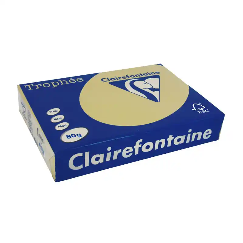 Máxima Calidad PAQUETE 500h PAPEL TROPHÉE CLAIREFONTAINE A4 PASTEL - Marrón caramelo