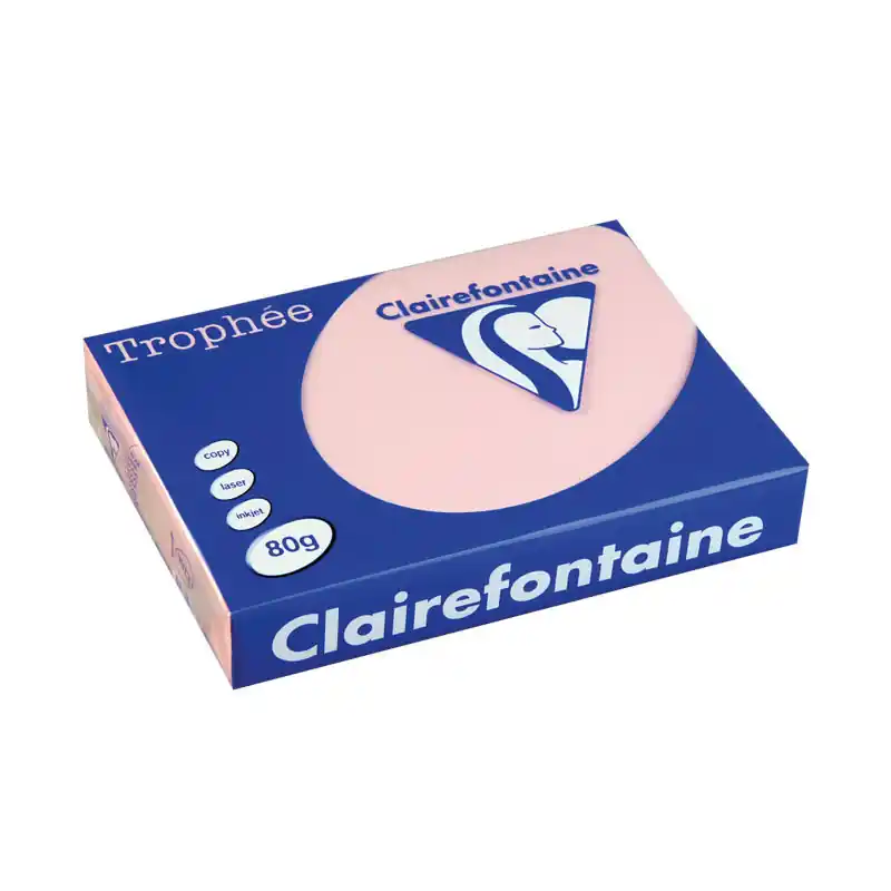PAQUETE 500h PAPEL TROPHÉE CLAIREFONTAINE A4 PASTEL - Rosa Certificado