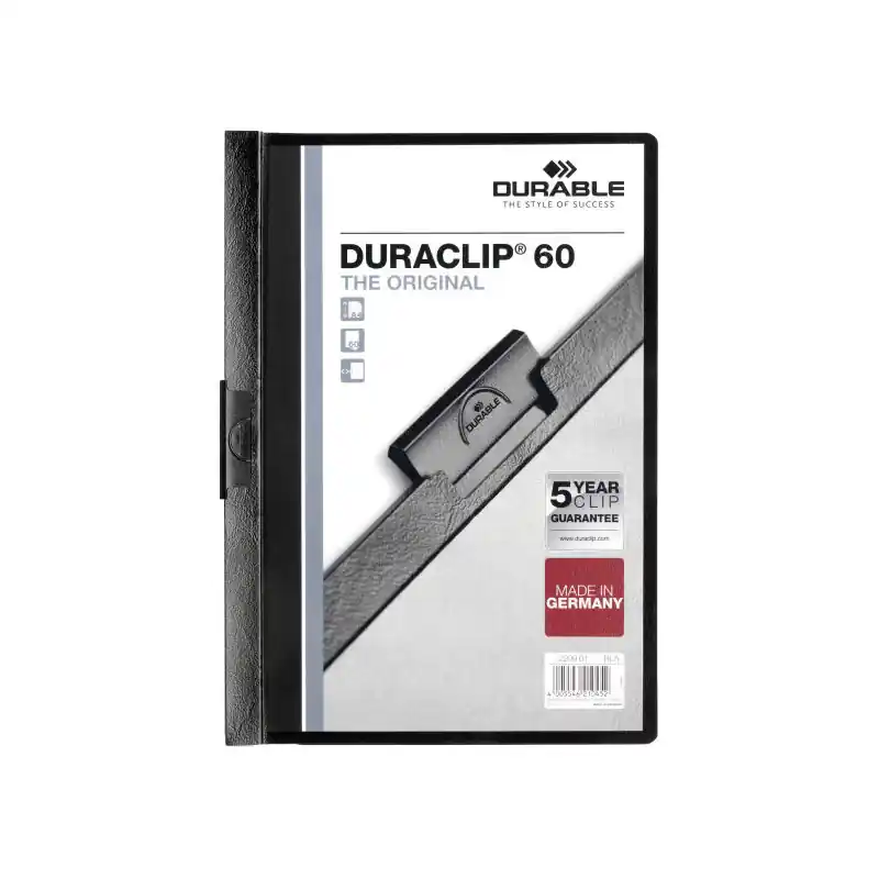 Original DOSSIER DURABLE CON PINZA DURACLIP 60h - Negro
