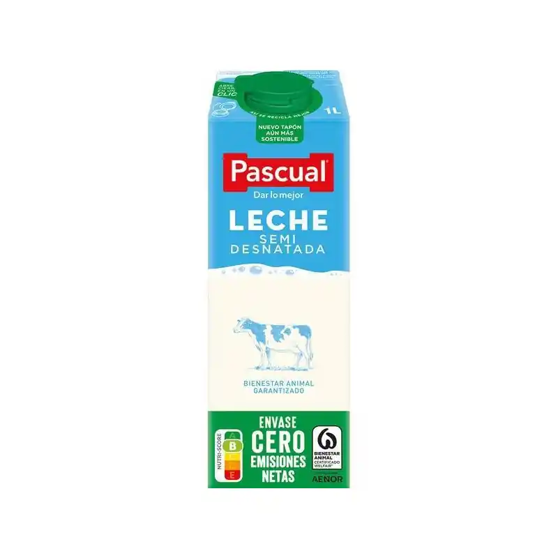 CAJA 6 BRICKS LECHE PASCUAL SEMIDESNATADA 1L Descuento