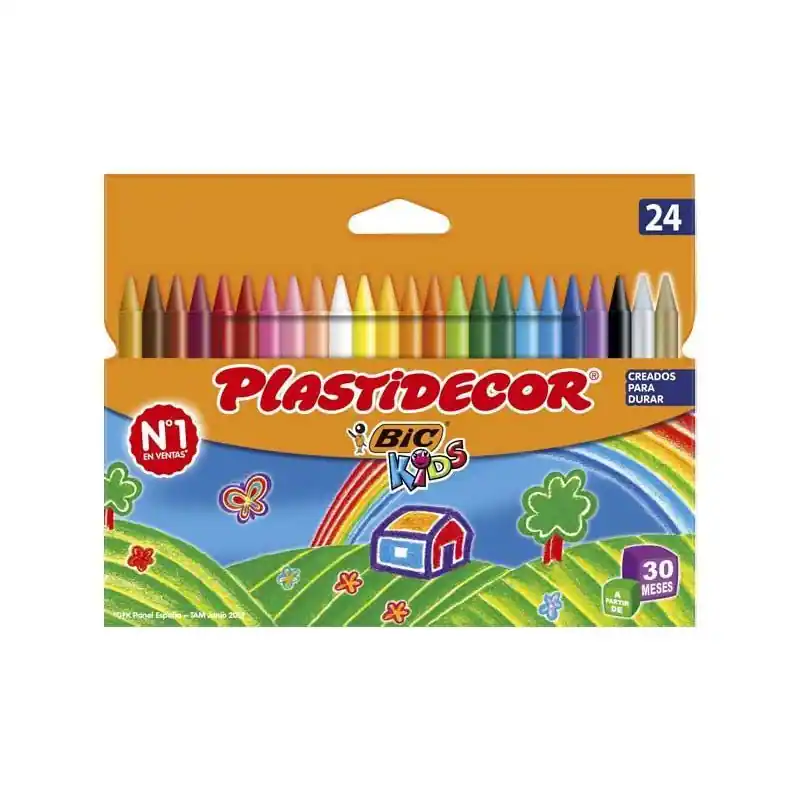 Oferta Especial ESTUCHE 24 CERAS BIC KIDS PLASTIDECOR