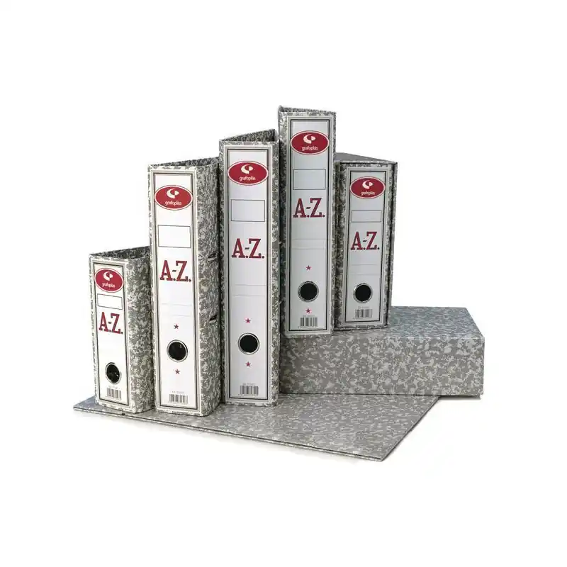 ARCHIVADOR DE PALANCA GRAFOPLAS CLASSIC Fº JASPEADO GRIS Oferta