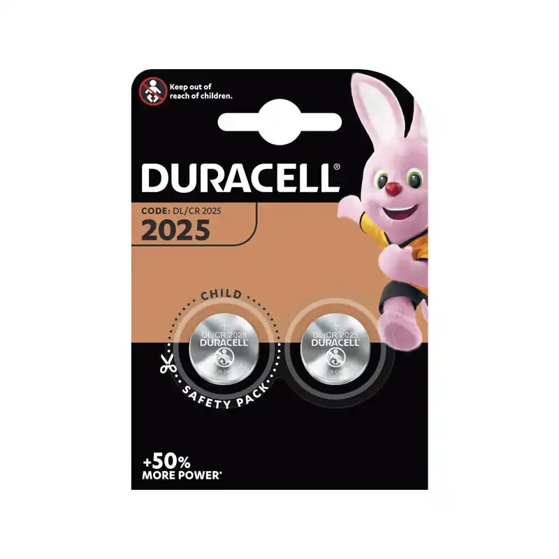 Lujoso BLÍSTER 2 PILAS DURACELL DE BOTON CR2025