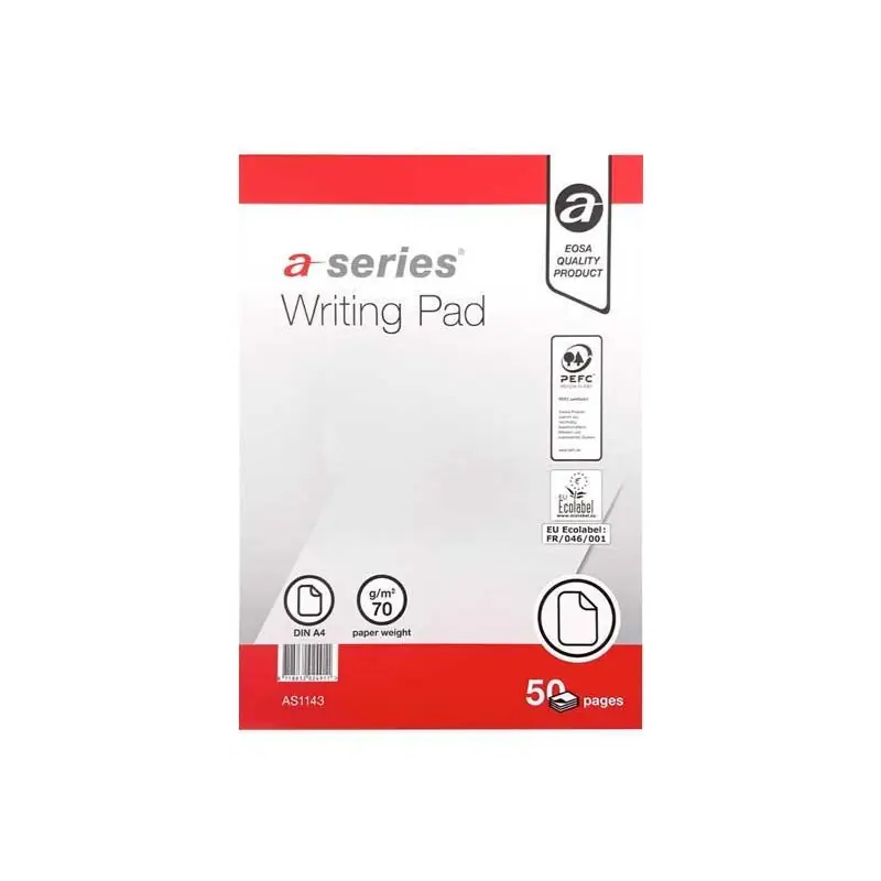 Promoción BLOC DE NOTAS A-SERIES A4 LISO CON TAPA 50h