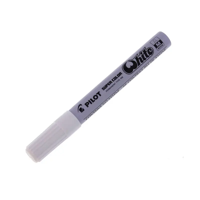 MARCADOR PERMANENTE PILOT SUPER COLOR 2mm - Blanco Bestseller