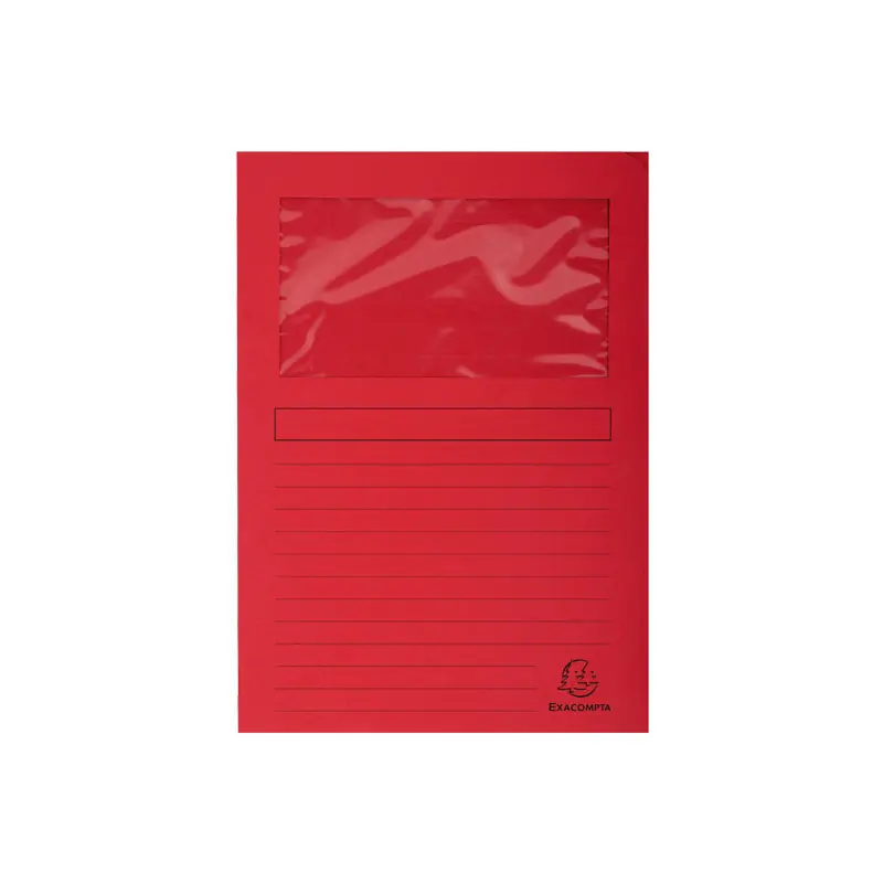 Promoción Exclusiva PACK 25 SUBCARPETAS EXACOMPTA FOREVER CON VENTANA - Rojo