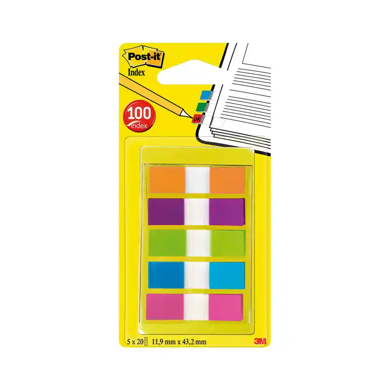 PACK 5 DISPENSADORES ÍNDICES POST-IT 11,9x43,2mm Precio Rebajado