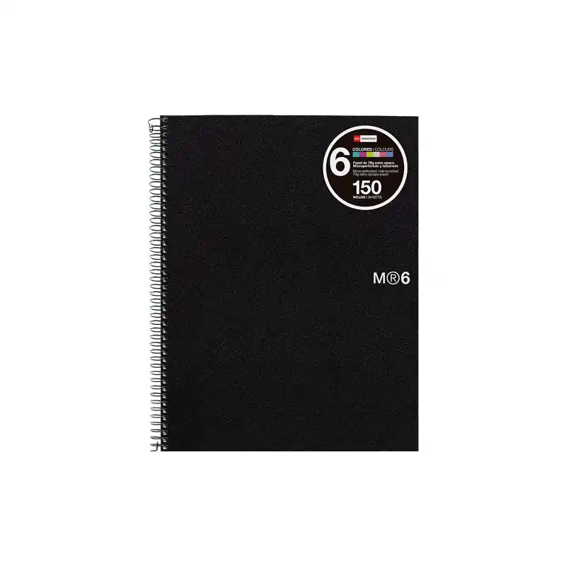 Ordena Ya CUADERNO ESPIRAL MIQUEL RIUS NOTEBOOK 6 A5 BASIC - Negro