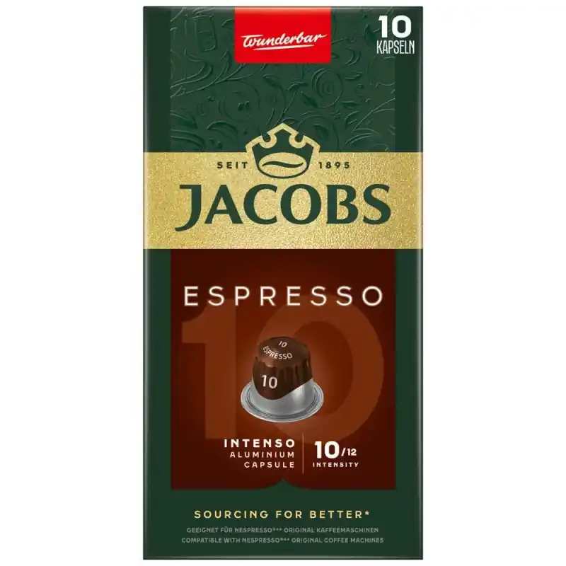 Promoción CAJA 10 CÁPSULAS CAFÉ JACOBS "ESPRESSO 10 INTENSO"
