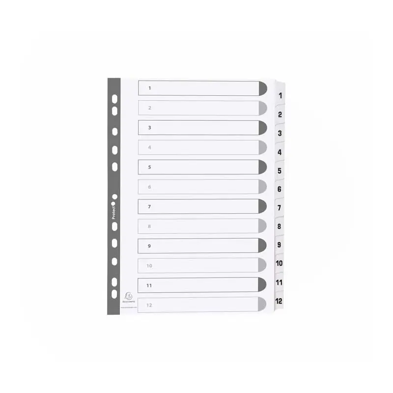 SEPARADORES EXACOMPTA DE CARTULINA 1-12 POSICIONES A Buen Precio