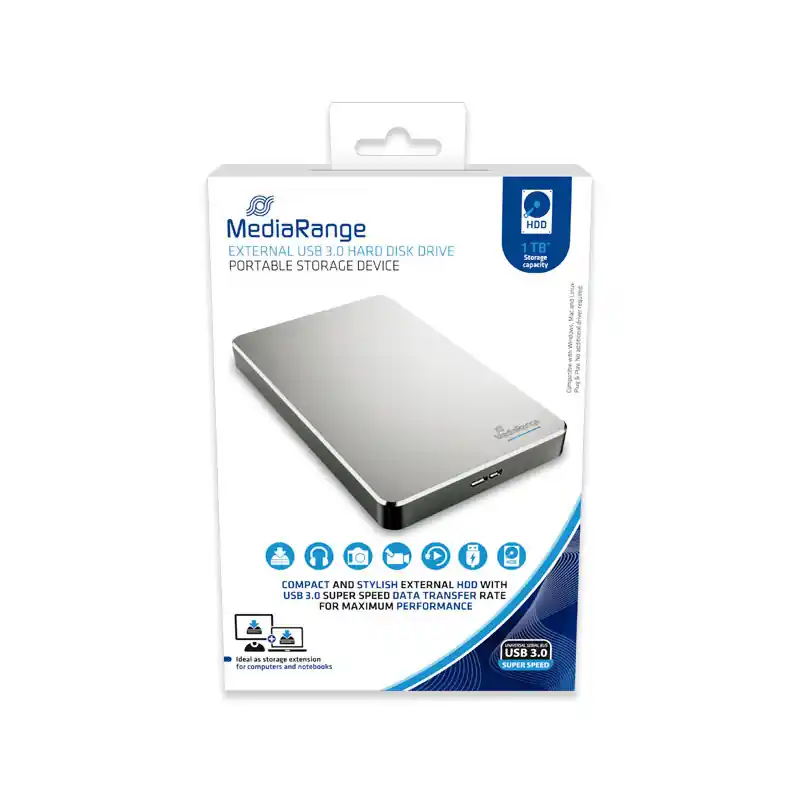 DISCO DURO EXTERNO 3.0 MEDIARANGE 1 TB 2.5" Pago Seguro