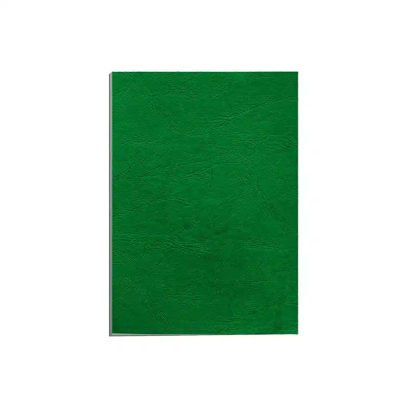 Garantía De Devolución De Dinero PACK 100 PORTADAS FELLOWES SÍMIL PIEL DELTA CUERO A4 - Verde oscuro