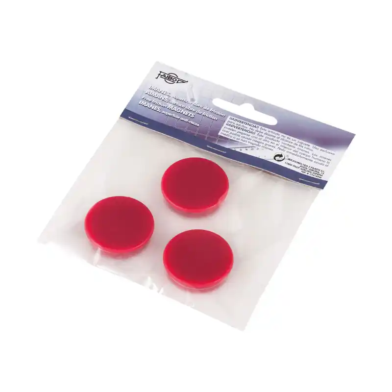 BLÍSTER 3 IMANES FAIBO 30mm - Rojo Entrega Rápida