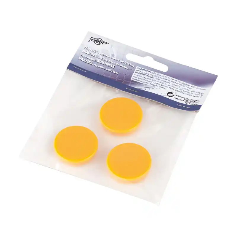 Stock Limitado BLÍSTER 3 IMANES FAIBO 30mm - Amarillo