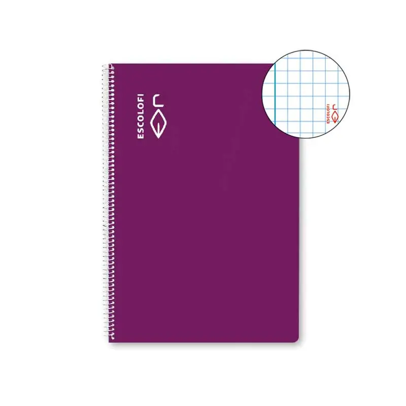 CUADERNO ESPIRAL 100h ESCOLOFI Fº 4x4 CON MARGEN - Violeta Compra Ahora