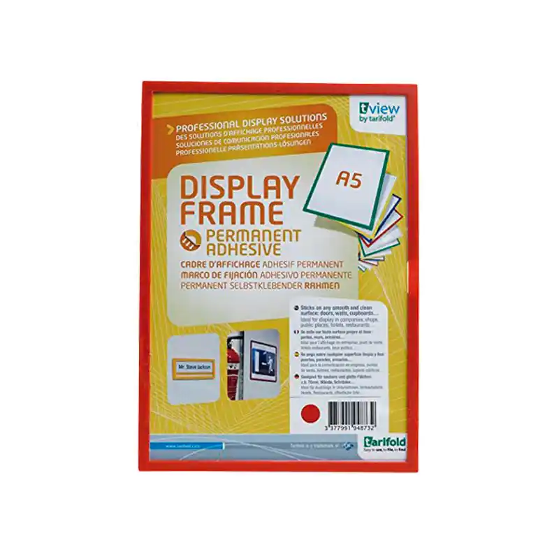 MARCO TARIFOLD DE IDENTIFICACIÓN A5 - Rojo Envío Internacional