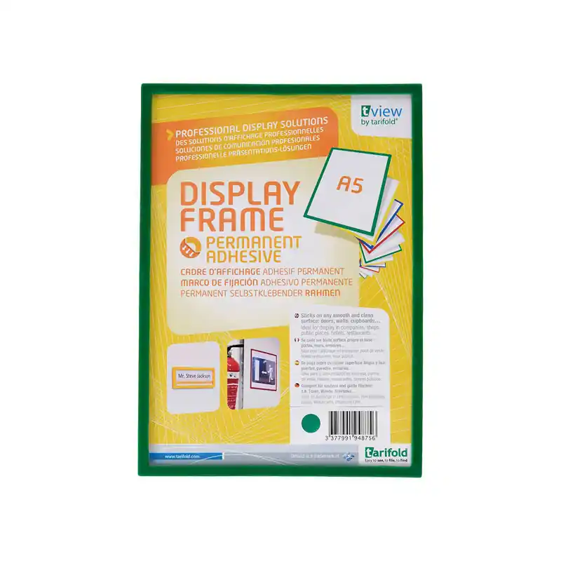 MARCO TARIFOLD DE IDENTIFICACIÓN A5 - Verde Precio Bajo