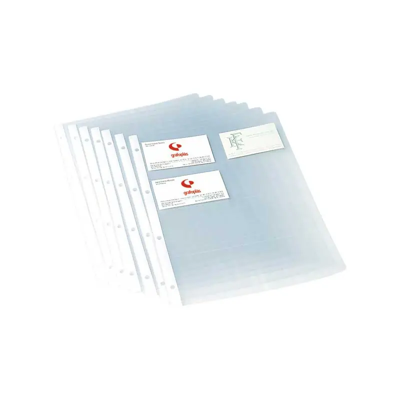 Precio De Fábrica BOLSA 10 FUNDAS GRAFOPLAS RECAMBIO TARJETERO EXECUTIVE A4